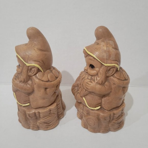 Vintage Twin Winton Garden Gnome Elf Salt & Pepper Shakers 6.25" Pixie 70's MCM - Picture 2 of 9